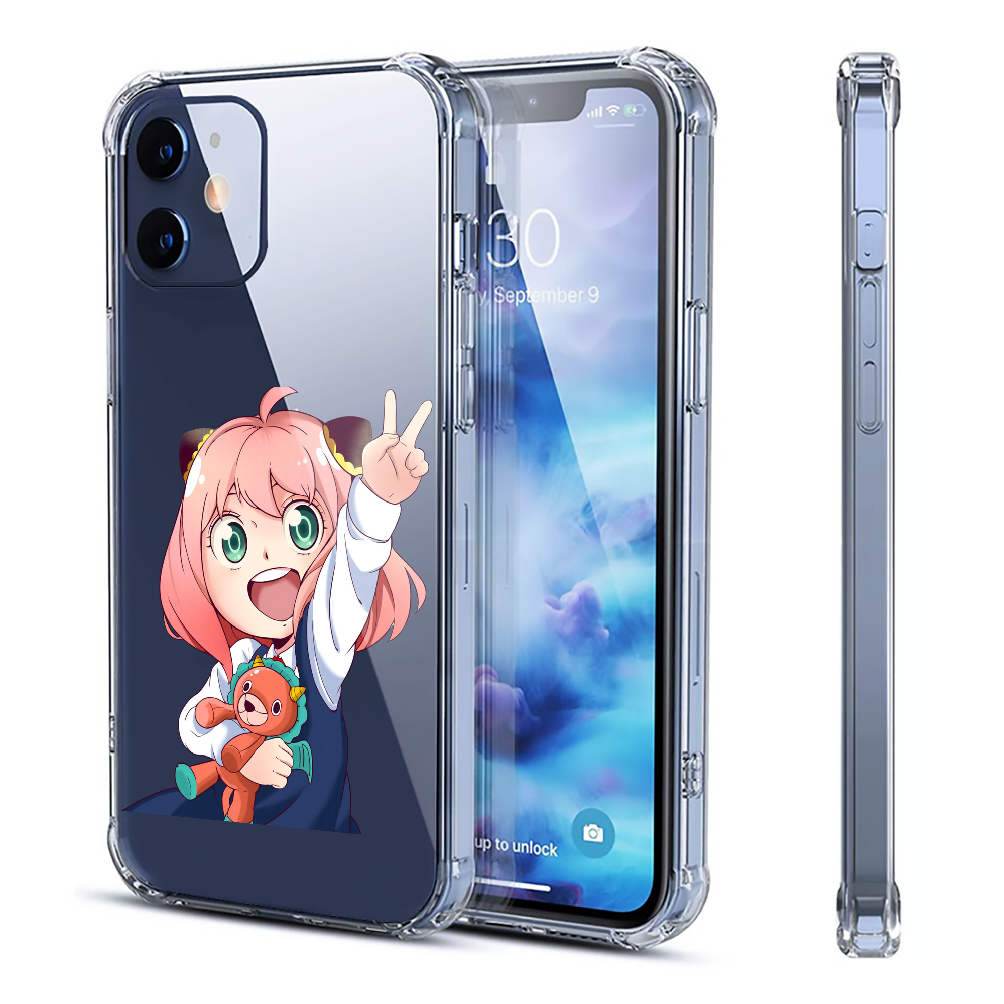 （画像用） SPY×FAMILY间谍家家酒 【iPhone 12シリーズ対応】透明スマホケース（クリアソフトケース）